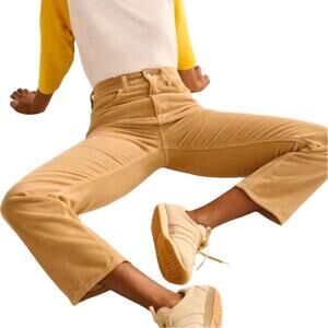 Denim Forum The Yoko High Rise Slim Leg Corduroy Jeans Tan/Brown Size 28 Granola